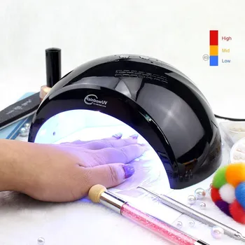 NÃOQ Rainbowuv 48W Unhas de Secador de Máquina de 30 Pcs Leds UV LED Prego Lâmpada Para a Polimerização do Gel polonês Ferramentas de Manicure