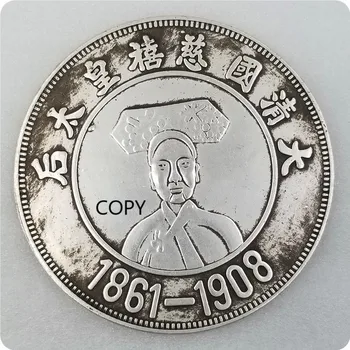 O Empress Dowager de Cixi da Dinastia Qing Grande Dólar de Prata Diâmetro de 88 mm Moeda Comemorativa de Moeda da Sorte CÓPIA da MOEDA