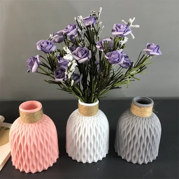 O Vaso De Flor Imitação De Cerâmica Vaso De Flores Da Decoração Da Casa Arranjo De Flor Em Estilo Nórdico Vaso Decoração Home