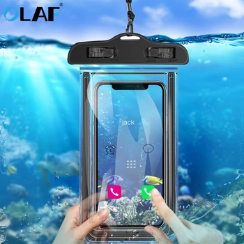 OLAF Impermeável Telefone de Caso Para o iphone X Xs Max XR 7 8 Universal Nadar debaixo d'água Seco Saco Bolsa Case Para Samsung Smartphone Xiaomi