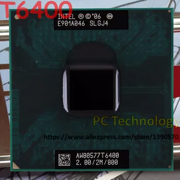 Original Intel Core 2 Duo CPU T6400 2.0 GHz 2M 800 Dual-Core de 35W de 45nm do Processador