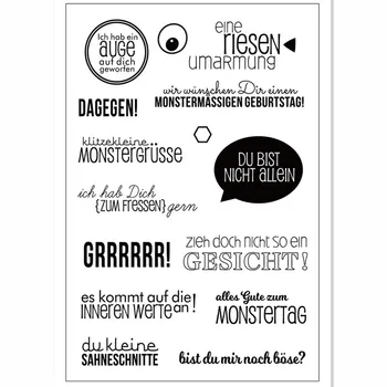 Palavra em alemão, Transparente, Clara de Silicone Carimbo/Selo para DIY scrapbooking/álbum de fotos Decorativo claro selos
