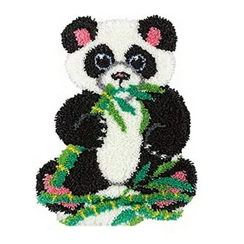 Panda Tapetes definida para o ponto de bordado thread Trava do gancho tapete kits de agulha de Crochê ponto-cruz de Retalhos Tapete bordado artesanato