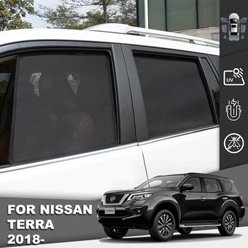 Para Nissan Terra X-Terra 2018-2022 Traseira Janela Do Lado Do Sol Tom Magnético Do Carro Pára-Sol Do Escudo Frontal Moldura Do Pára-Brisa Cortina Viseira 0