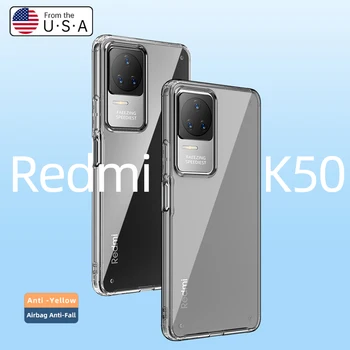 Para Xiaomi POCO F4 Caso cristalina Rígido do PC à prova de Choque Câmara de Proteção Tampa Transparente para Redmi K50 Pro K40s чехол