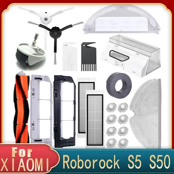 Para XiaoMi Roborock S5 S50 S51 S55 S6 S60 S6 Puro Aspirador de Peças de Reposição Filtro HEPA Mop Tecido / Main Escova Acessórios