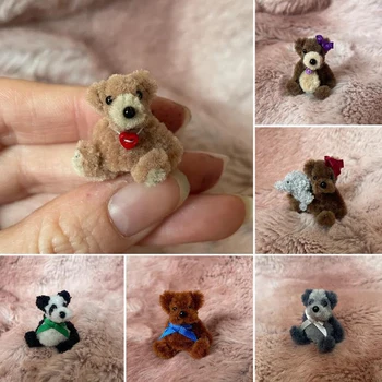 Pelúcia Urso de Pelúcia Bonecas Mini Ursinho de Bonecos de Brinquedo Bonito 4cm Móvel Saco de Charme Mini Urso Pequeno Artesanato de Bonecas em Miniatura Pequeno Presente 0