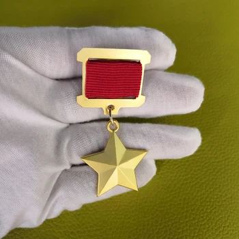 Prêmio soviético medalha de honra, herói da União Soviética estrela de ouro broche vintage raras réplica CCCP pin segunda guerra mundial, a URSS presente da jóia