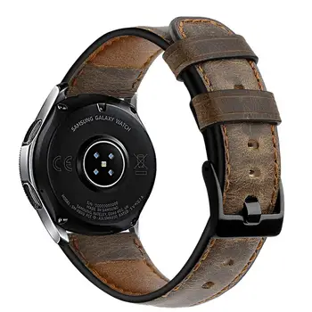 Pulseira de Couro genuíno Para samsung Galaxy watch 3 46mm pulseira de Engrenagem S3 fronteira pulseira Huawei assistir 2 gte alça de 22mm faixa de relógio
