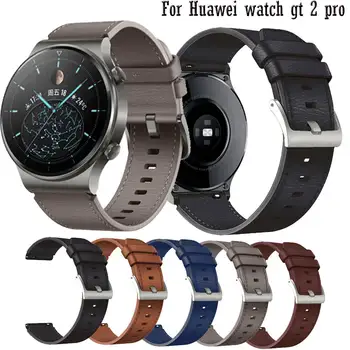 Pulseira Para Huawei Assistir GT 2 pro pulseira de Couro Genuíno Inteligente Pulseira Bracelete Para o Samsung Galaxy Watch 3 45mm Acessórios