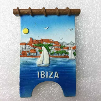 QIQIPP Espanha Ibiza viagem comemorativa de ímã de geladeira colar a decoração home viagens de coleta de ímã com mão de presente
