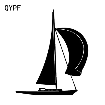 QYPF 14*16,4 CM Interessante Navio Veleiro de Oceano à Vela Vinil Autocolante Acessórios Gráfico C16-1058