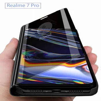 Realme 7 Pro Caso De Oppo Realme 7 Pro 2020 Espelho Telefone Flip Cover Realmi 7Pro real me 7pro magnético stand livro coque