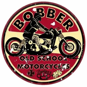 Retro Aufkleber Bobber Velha Escola de Motocicletas Adesivo de Corrida Vintage Retro Zero à Prova de Decoração Exterior KK Material KK12*12cm