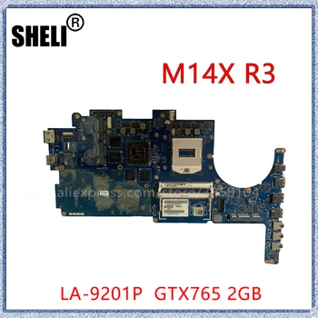 SHELI Para Dell Alienware M14X R3 Laptop placa-Mãe LA-9201P Com GTX765 2GB GPU CN-02KVD5 2KVD5 DDR3L placa-mãe