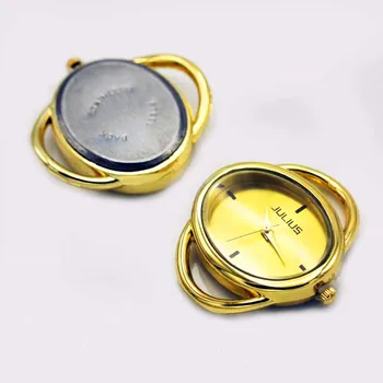 Shsby Diy Personalidade Oval Ouro Prata Relógio De Cabeçalho Corda Círculo Tabela Core Pulseira De Relógio Acessórios Atacado