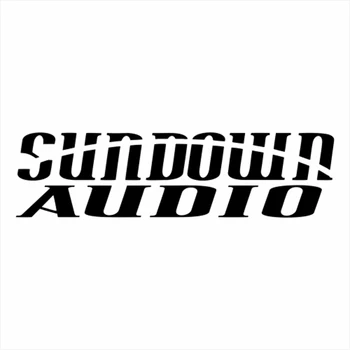 Sundown Áudio Palavra De Autocolantes De Vinil Adesivos De Carros Acessórios Preto Branco