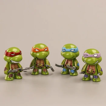 Teenage Mutant Ninja Turtles Desenho Animado Toy Rafael, Leonardo Da Vinci, Donatello Personagens De Anime Boneca Modelo Figura Presente De Aniversário