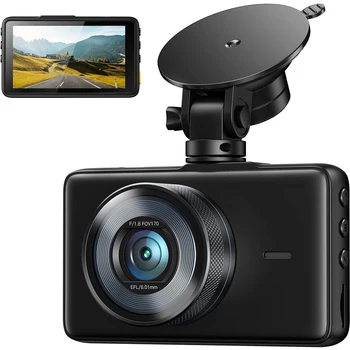 Traço Cam 1080P HD DVR Carro Gravador de Vídeo de 3 Polegadas Tela LCD De 170° de Ângulo Amplo, G-Sensor, WDR, parque de Estacionamento Automóvel Monitor