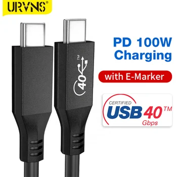 USB4 Gen3 USB C Cabo de PD 100W 8K/30Hz Compatível com Thunderbolt 3/4/DP/PCle USB-C-USB C 40 gbps USB4.0 Fast Cabo para MacBook Pro