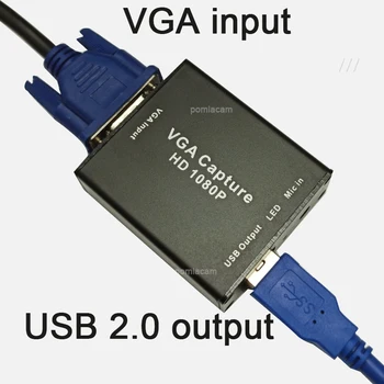 VGA-para-USB, Adaptadores de 1080P com placa de captura de vídeo para o Projetor Reunião de registro de captura de Vídeo registro, o Apoio OBS , potplayer ,