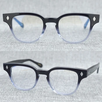 Vintage Qualidade de Acetato de óculos original Japão Artesanal de qualidade de Todo o projeto novo jelly quadro de cor de Mão de rebite óptico óculos