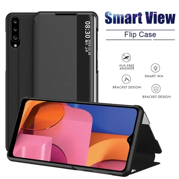 Vista Smart Flip Case para Samsung Galaxy A70 70 SM-A705FN/DS Tampa Fundas Couro Magnética Casos para Samsung A70 A7 0 Capa Etui