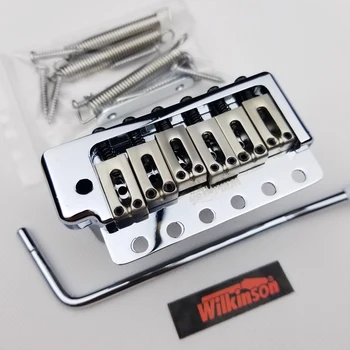 Wilkinson ST Guitarra Elétrica Fixa 6 Parafusos Sistema de Vibração da Ponte Cromo prata WOV09