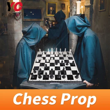 Xadrez Prop vida real room escape Takagism jogo colocar chessmen no lugar certo para desbloquear dobrável xadrez fornecedor YOPOOD