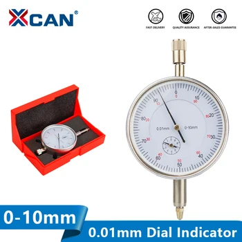 XCAN Dial Indicador de Medidor de Precisão de 0,01 mm relógio comparador 0-10mm Micrômetro de Teste de Medidor Ferramenta de Medição