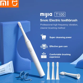 Xiaomi Sonic Escova de dentes Elétrica Mijia escova de dentes Adultos ultra-Sônica Automática Escova de dentes Recarregável USB Impermeável youpin T100