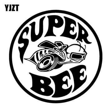 YJZT 15,2 CM*15,2 CM Super Bee Vinil Tão Legal Adesivo de Carro Decal Preto/Prata C19-0038 0