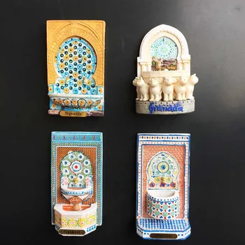 Ímãs de geladeira Marrocos Espanha Granada de Decoração de Casa de Artes e Ofícios do Leão Pátio No Palácio de Alhambra em Ímãs de Geladeira Presentes
