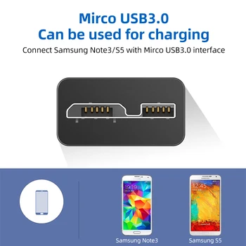 FONKEN USB 3.0 Micro-B USB Cabo USB a Para Micro B Cabo de Dados 1 MILHÃO Para Samsung NOTA3 S5 Carregamento HDD Unidade de Disco Rígido Externa do Fio 1