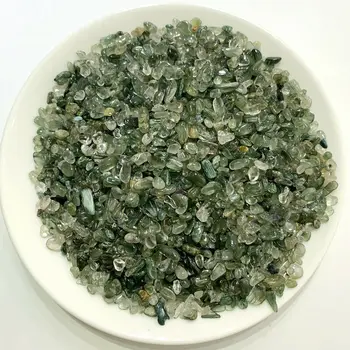 50g Verde Natural Quartzo Rutilated Cascalho, Pedra de Cristal de Cabelo Quartzo Amostra E27 Pedras Naturais e Minerais 2