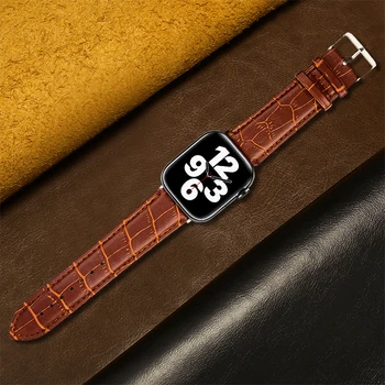 Pulseira de couro Para Apple faixa de relógio de 8 Ultra 7 49mm 45mm 41mm 44mm 40mm 42mm 38mm Smartwatch pulseira bracelete iWatch 6 SE 5 4 3 2