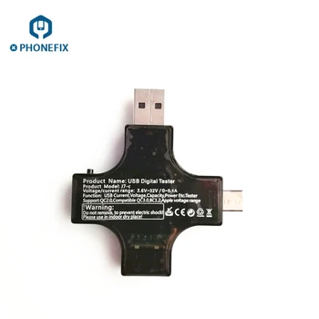 Tipo-C USB Carga de Tensão Tester Telefone de Reparação de placa-Mãe USB Detector de Voltímetro Amperímetro de Energia Móvel do Carregador Capacidade do Testador 2
