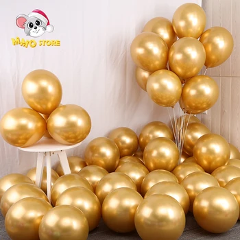 12inch de Ouro de Lantejoulas Transparentes Balão de Metal Cromado de Látex de Hélio, Balões de Festa de Aniversário, Decoração de Casamento, chá de Bebê Decoração 3