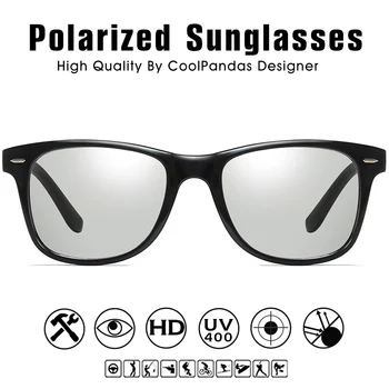 Marca Quadrado Fotossensíveis da Noite do Dia de Visão, Óculos de sol dos Homens as Mulheres Polarizada Camaleão Condução de Óculos de Sol Masculino oculos gafas de sol 3