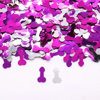 Sobre 400pcs Pênis em Forma de Plástico Colorido Confete Festa de despedida de solteiro Mesa de Jantar a Decoração de Casamento Galinha fontes do Partido de Plástico 3