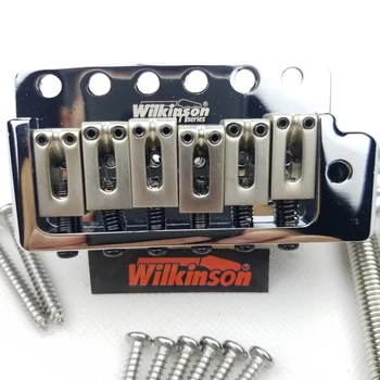 Wilkinson ST Guitarra Elétrica Fixa 6 Parafusos Sistema de Vibração da Ponte Cromo prata WOV09 3