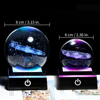 Novo Estilo Fantástico Sistema Solar Globo Galaxy K9 Bola de Cristal 3D Gravados a Laser Astronomia, Planetas Bola de Decoração de Casa Cósmica Modelo 4