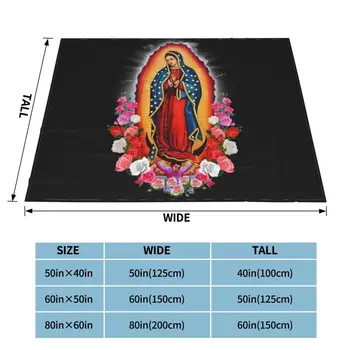 Virgem Maria De Guadalupe, Cobertores Quentes de Flanela México Santo Católico Jogar Cobertor para a Home do Sofa do Escritório de Viagens 5